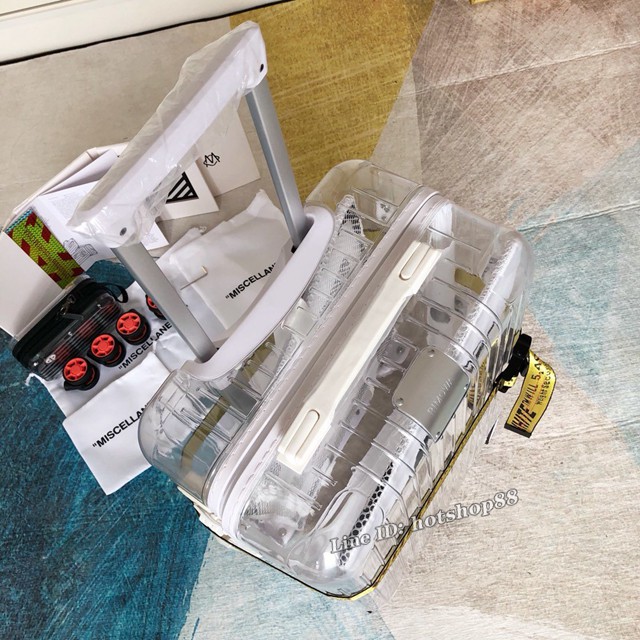 OFF-WHITE X RIMOWA聯名透明箱 RIMOWA日默瓦行李箱四輪拉杆箱 gdx1241